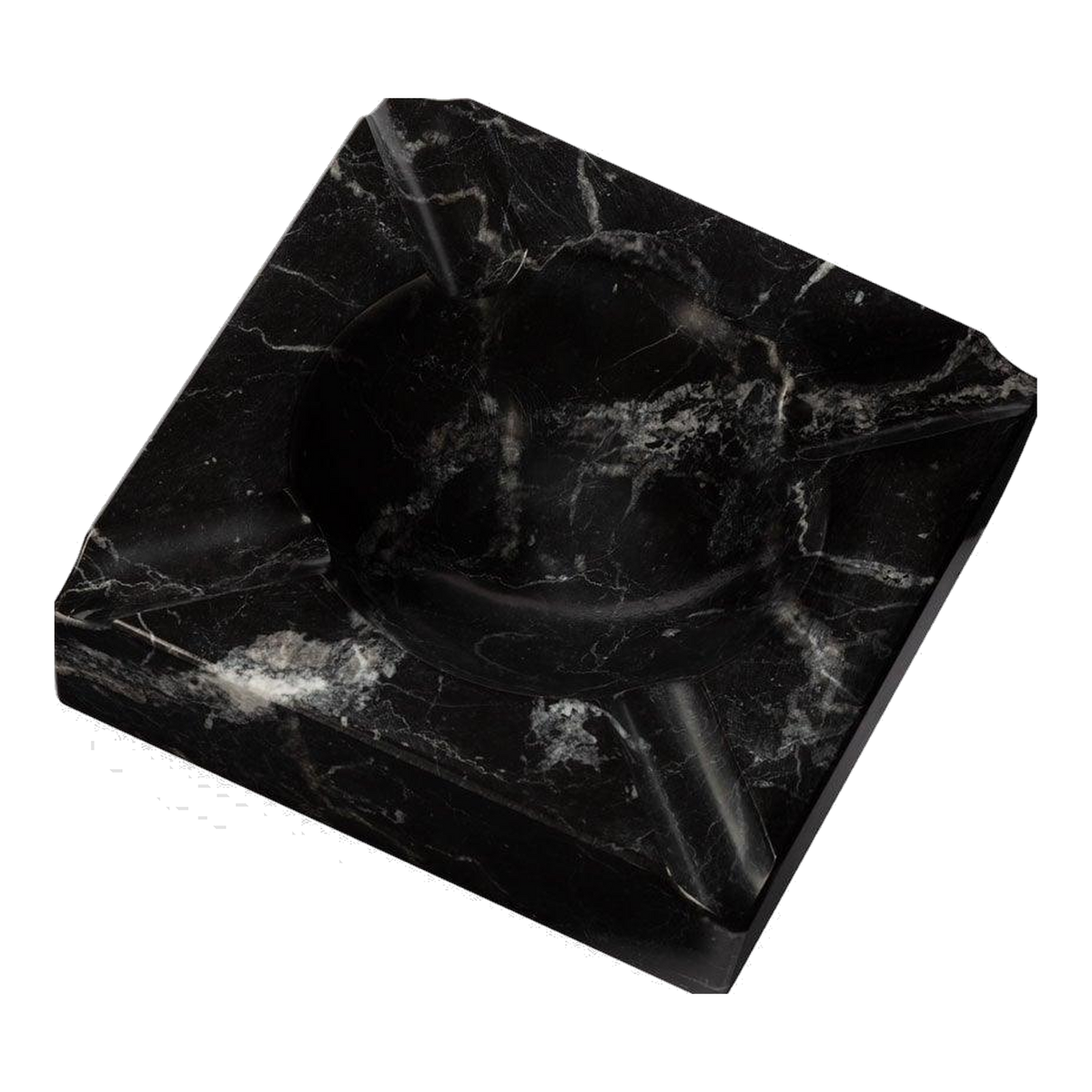 Cendrier grand format en marbre Nero Marquina