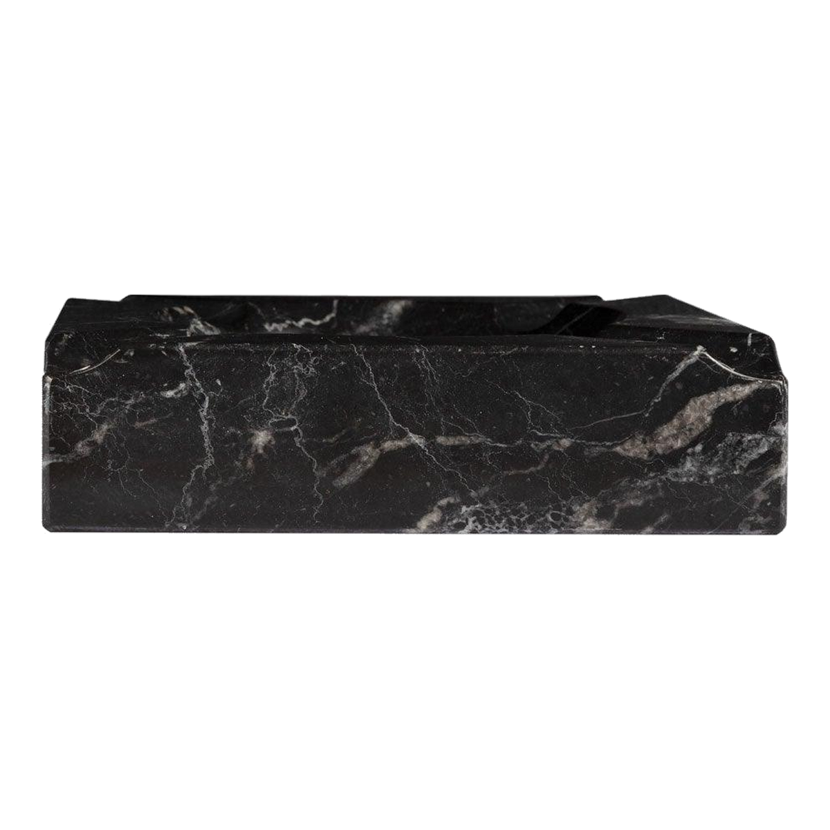Cendrier grand format en marbre Nero Marquina