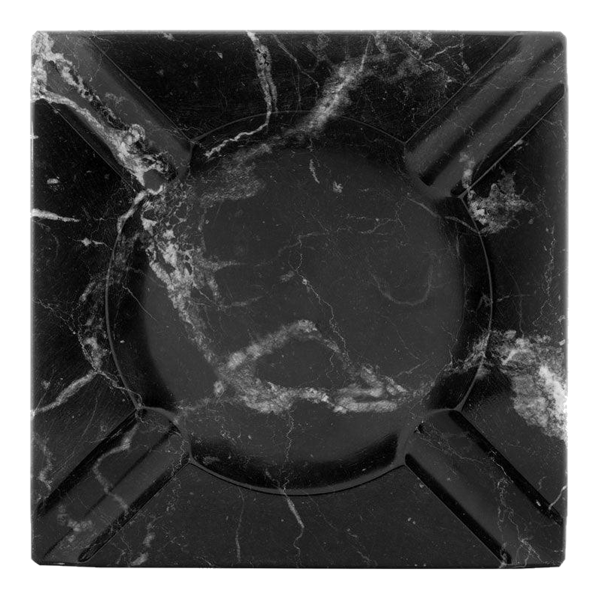Cendrier grand format en marbre Nero Marquina