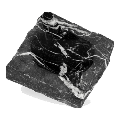 Cendrier en marbre Nero Marquina