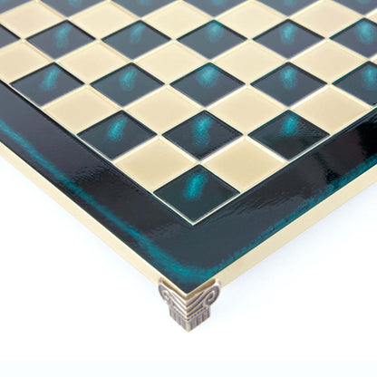 Manopoulos Handcrafted Brass Chessboard – B28GRE