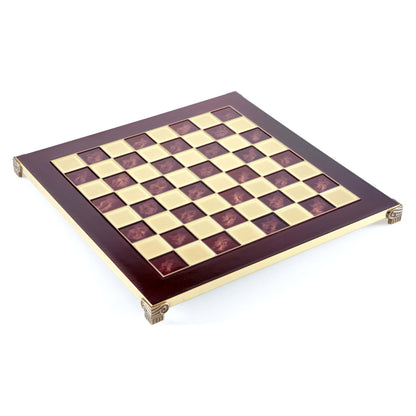 Manopoulos Handcrafted Brass Chessboard – B44RED