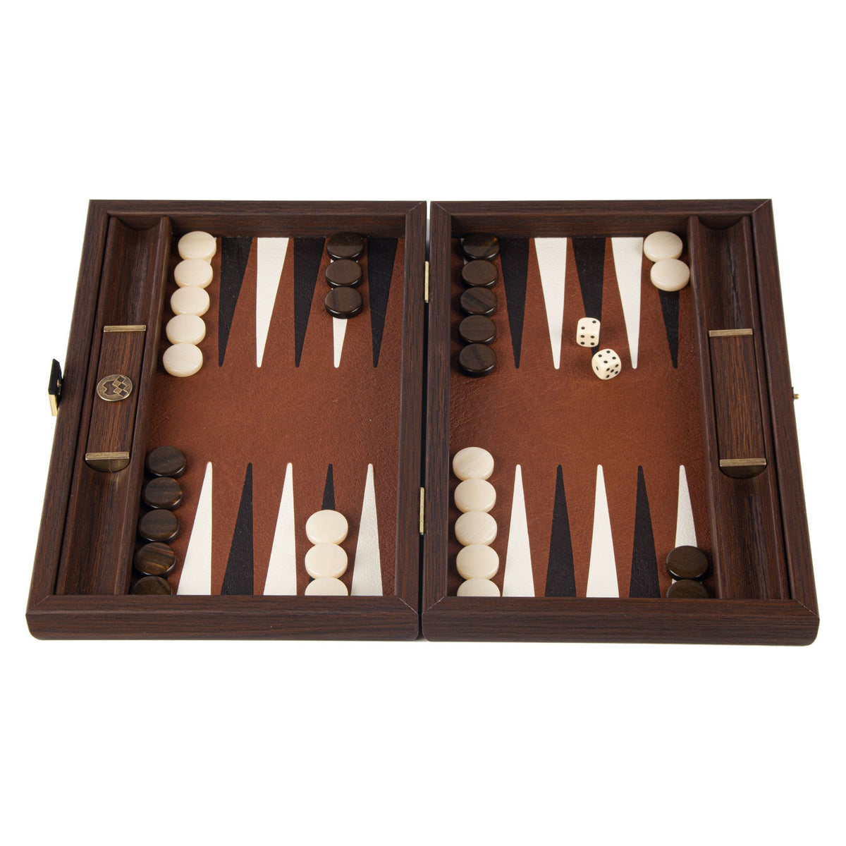 Manopoulos Vegan Leather Travel Backgammon – BDE3ABR