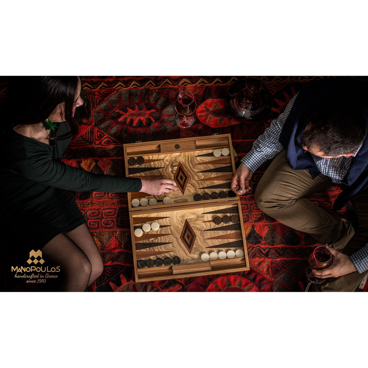 Manopoulos Olive Burl Backgammon (10)