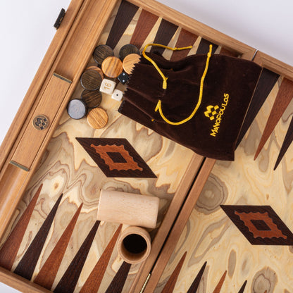 Manopoulos Olive Burl Backgammon (15)