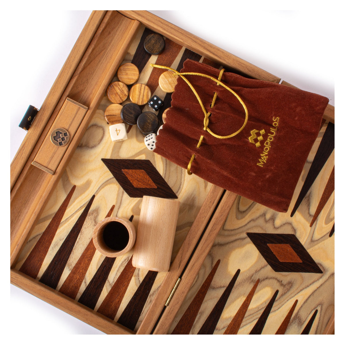 Manopoulos Olive Burl Backgammon (25)