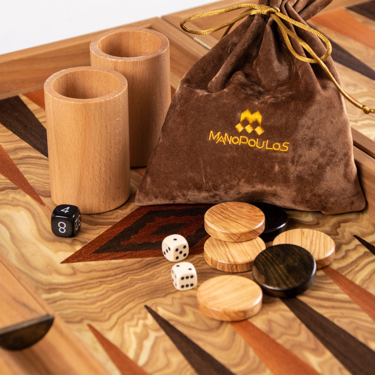 Manopoulos Olive Burl Backgammon (8)