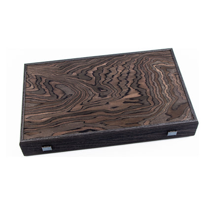 Manopoulos Ebony Burl Backgammon (2)