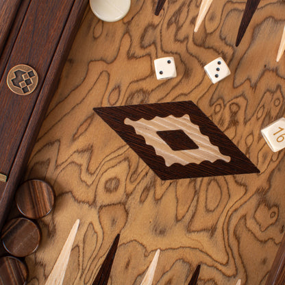 Manopoulos Walnut Burl Backgammon (13)