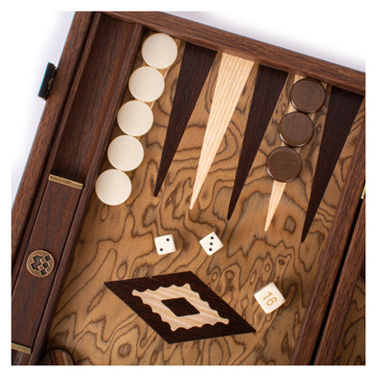 Manopoulos Walnut Burl Backgammon (15)