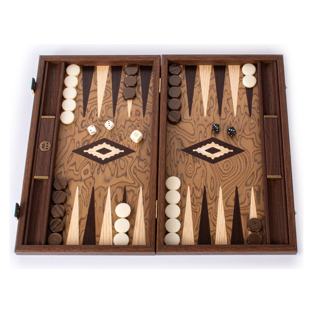 Manopoulos Walnut Burl Backgammon (2)