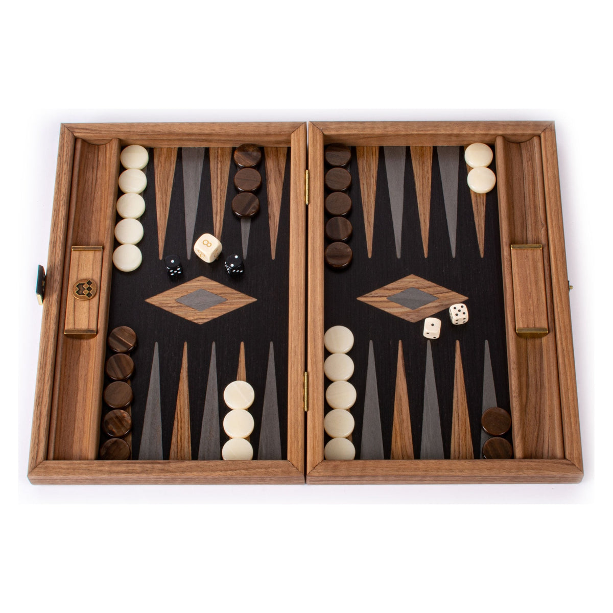 Manopoulos Walnut with Black Oak Backgammon (2)