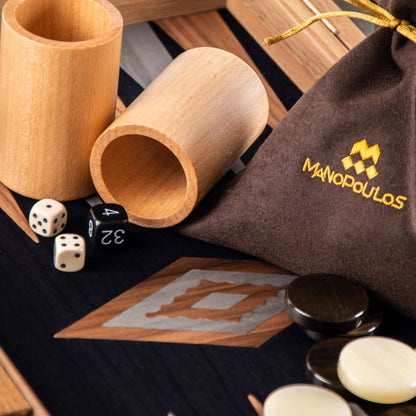 Manopoulos Walnut with Black Oak Backgammon (6)