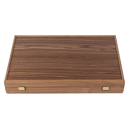 Manopoulos Oak & American Walnut Backgammon With Side Racks (4)