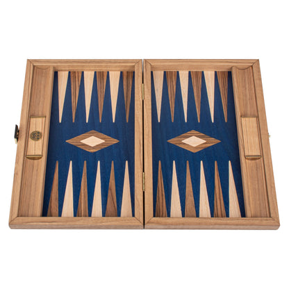 Manopoulos Walnut with Blue Oak Backgammon (9)