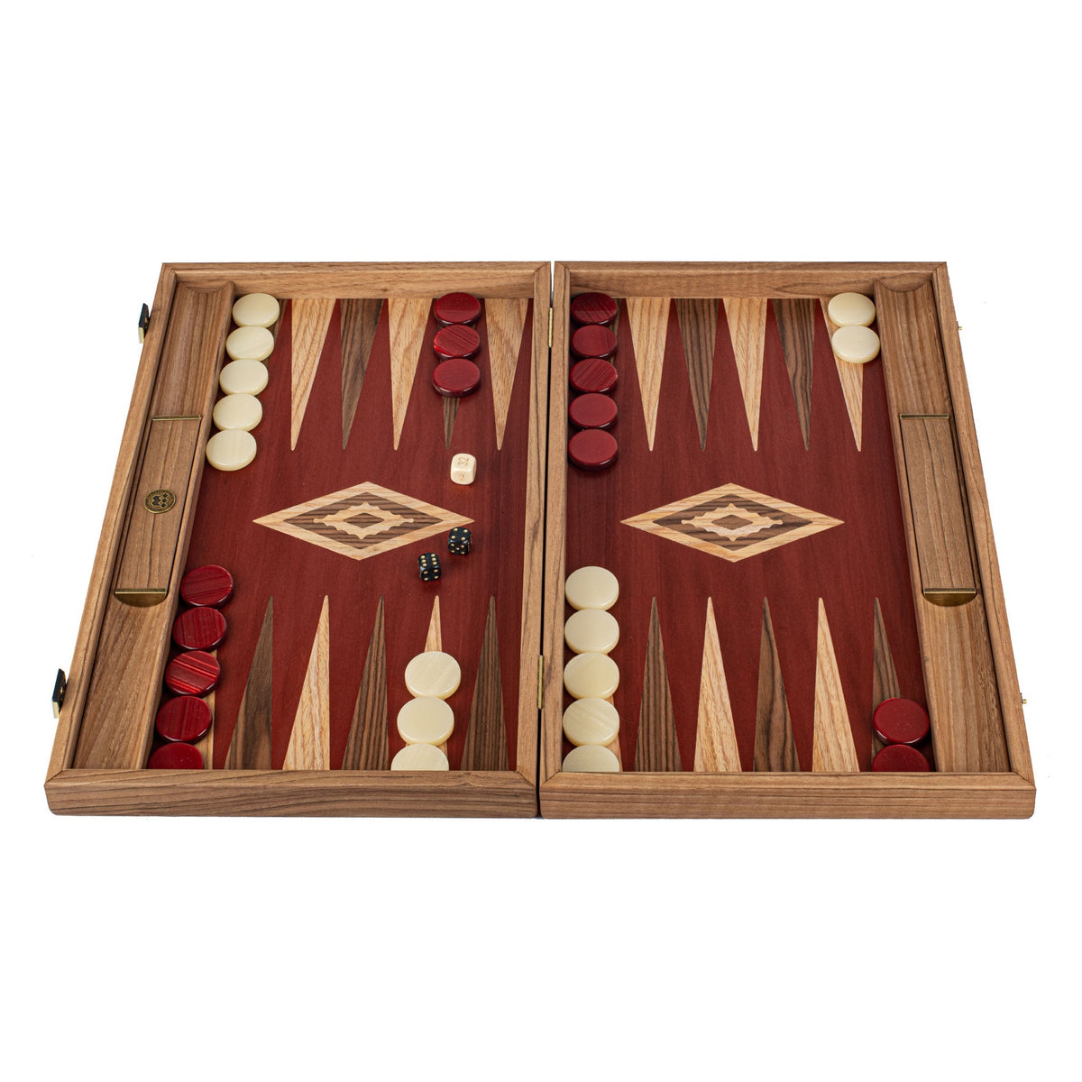 Manopoulos Walnut with Red Oak Backgammon