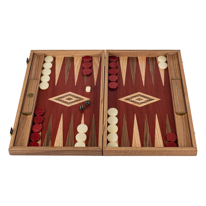 Manopoulos Walnut with Red Oak Backgammon