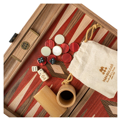 Manopoulos Walnut with Red Oak Backgammon (11)