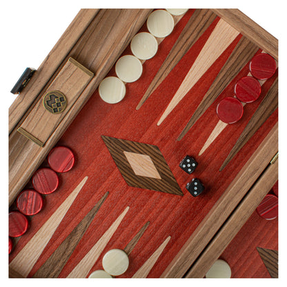 Manopoulos Walnut with Red Oak Backgammon (12)