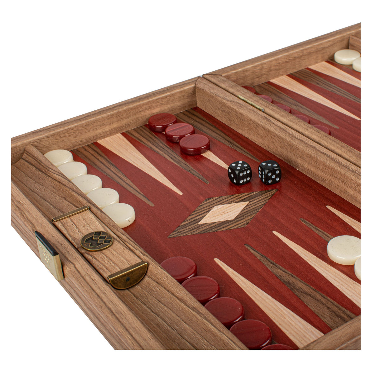 Manopoulos Walnut with Red Oak Backgammon (14)