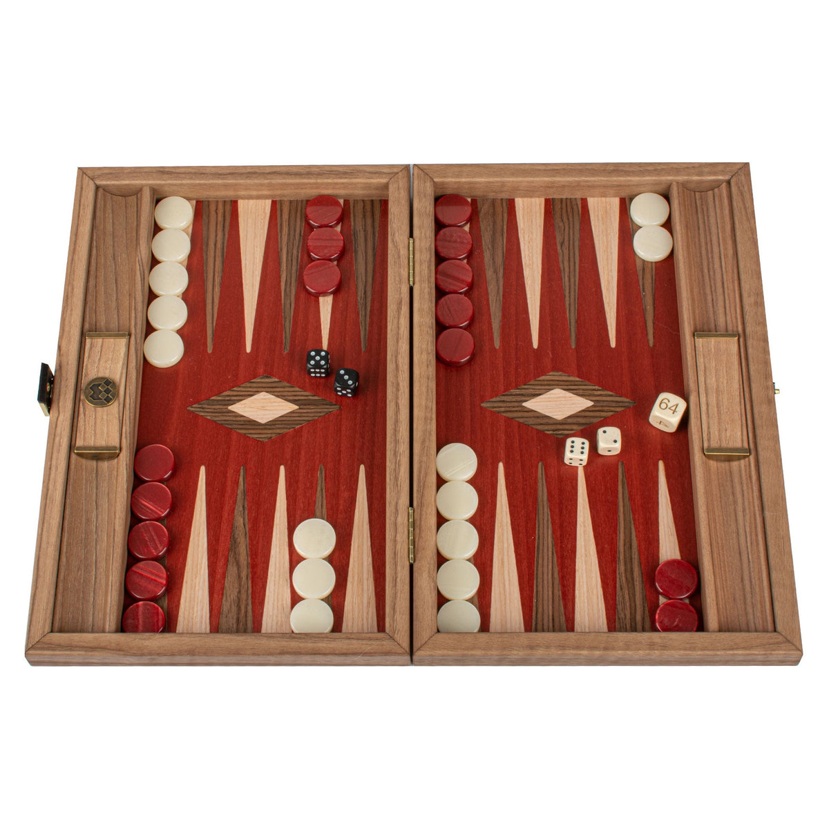 Manopoulos Walnut with Red Oak Backgammon (2)