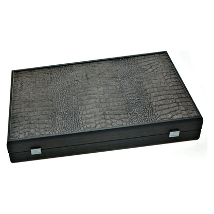 Manopoulos Genuine Leather Backgammon – BLE1CBL