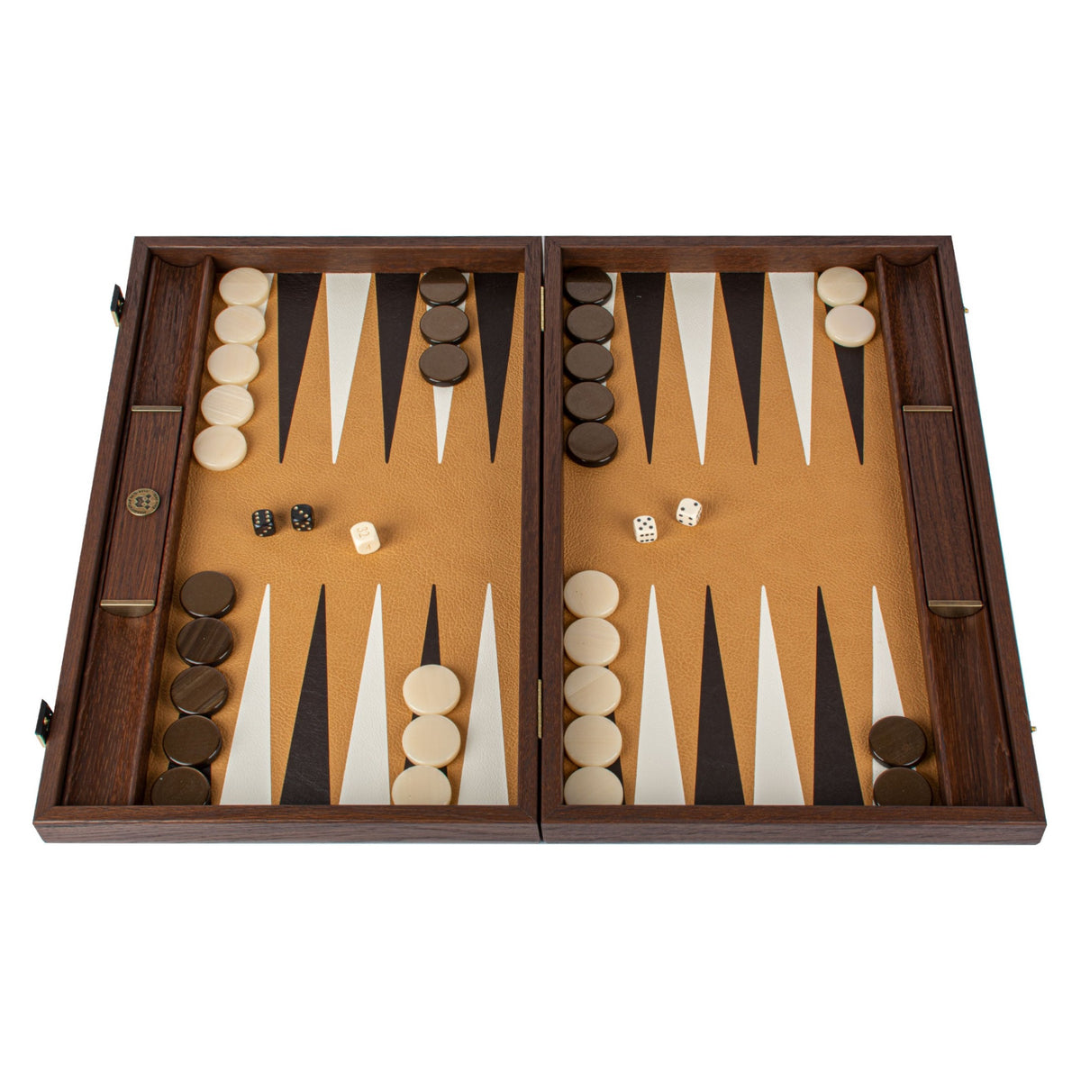 Manopoulos Genuine Leather Backgammon – BLE1OBR