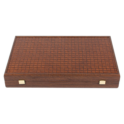 Manopoulos Knitted Leather Travel Backgammon – BLE3KBR