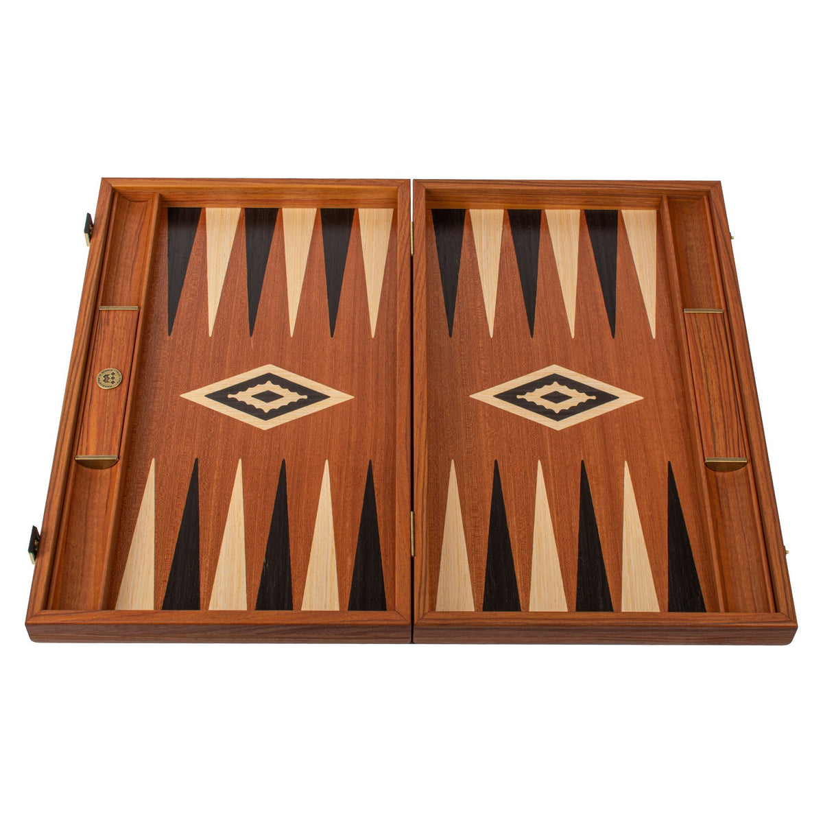 Manopoulos Mahogany Backgammon With Side Racks – BMM1