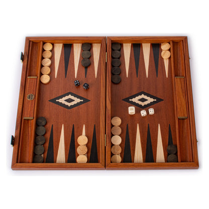 Manopoulos Mahogany Backgammon With Side Racks – BMM2