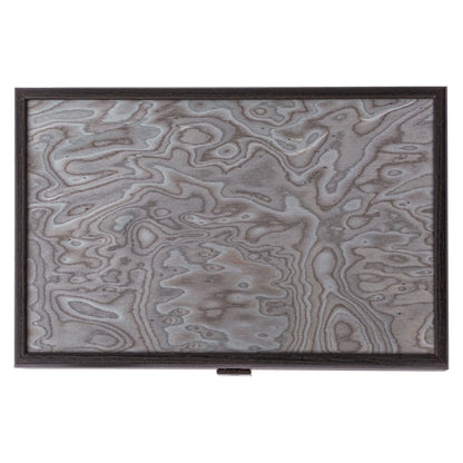 Manopoulos Pearly Grey Vavona with Black Oak Backgammon (10)