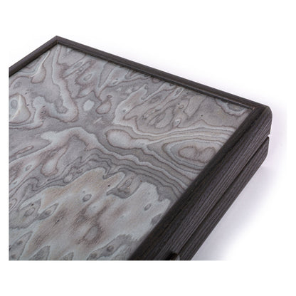 Manopoulos Pearly Grey Vavona with Black Oak Backgammon (12)