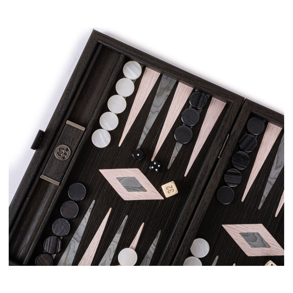 Manopoulos Pearly Grey Vavona with Black Oak Backgammon (17)