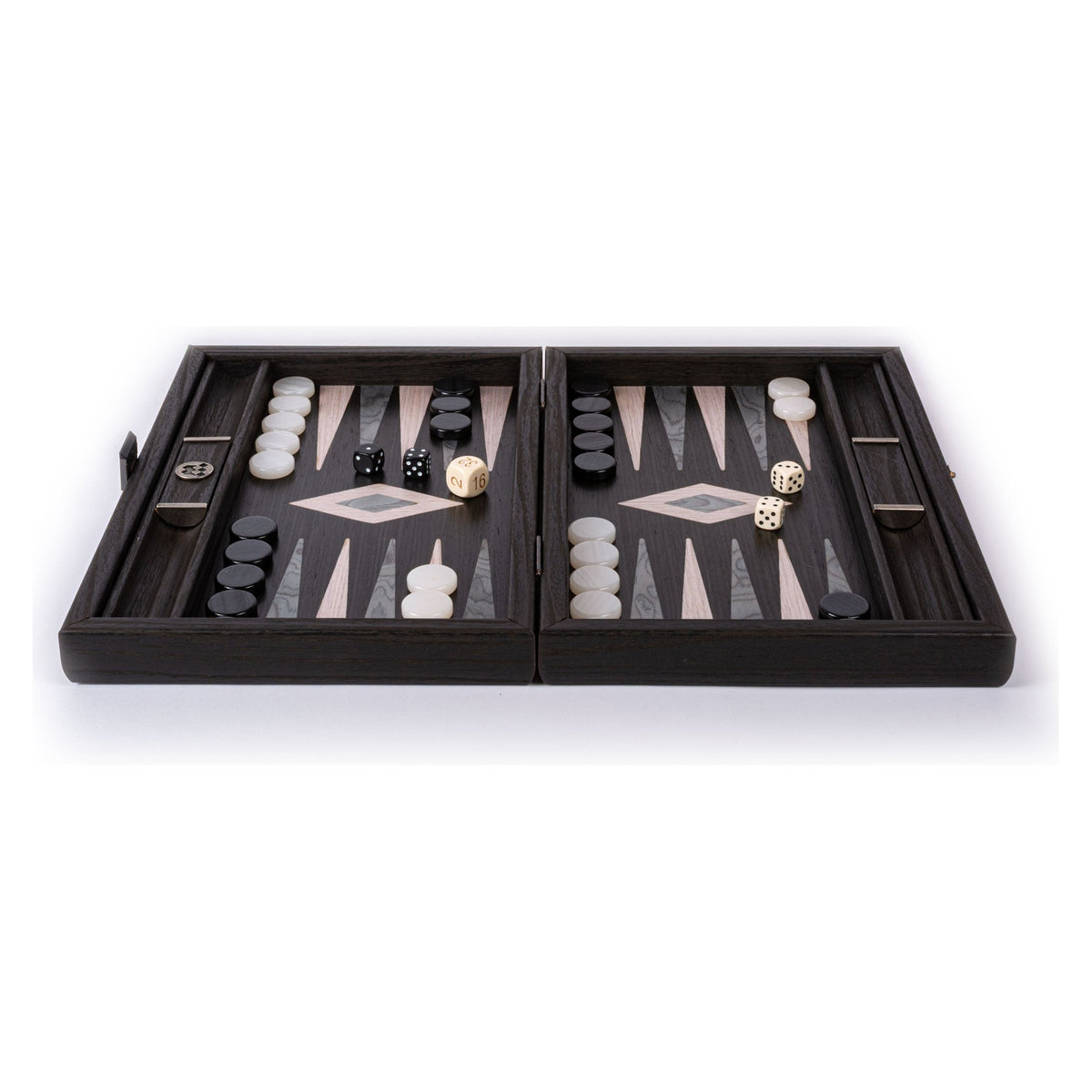 Manopoulos Pearly Grey Vavona with Black Oak Backgammon (18)