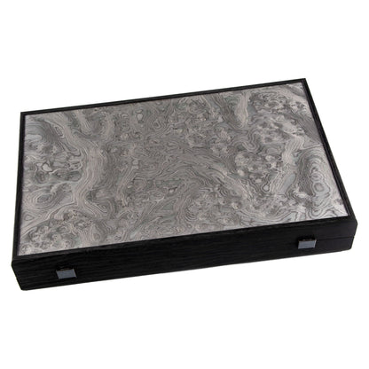Manopoulos Pearly Grey Vavona with Black Oak Backgammon (3)