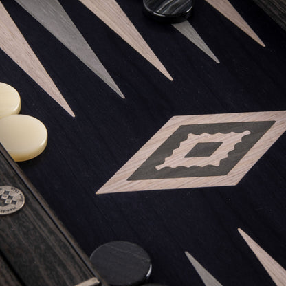 Manopoulos Pearly Grey Vavona with Black Oak Backgammon (5)