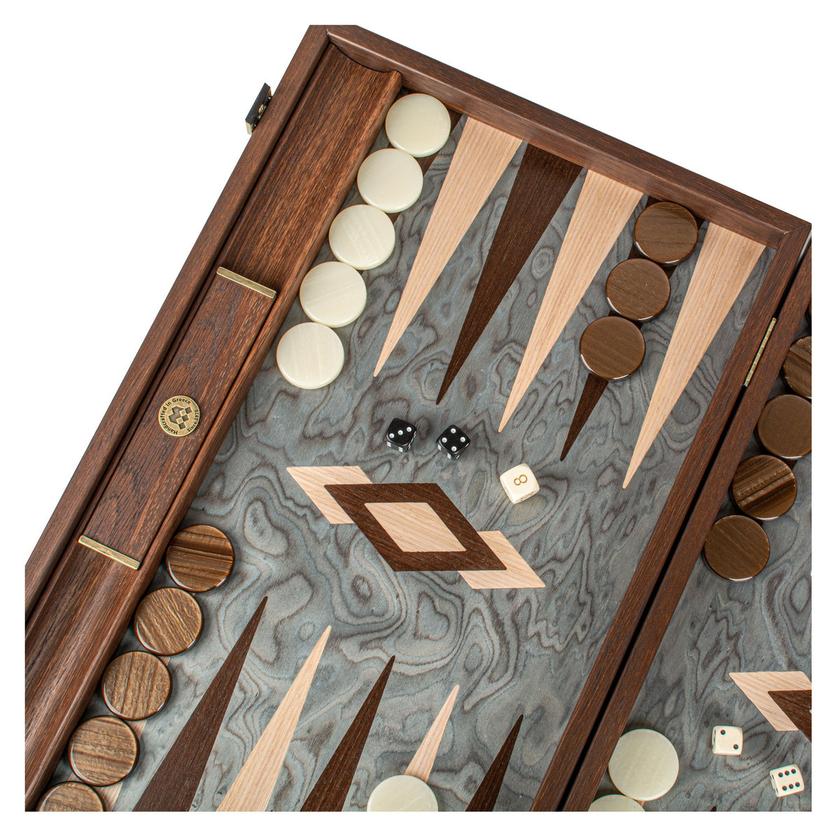 Manopoulos Pearly Grey Vavona Backgammon (10)
