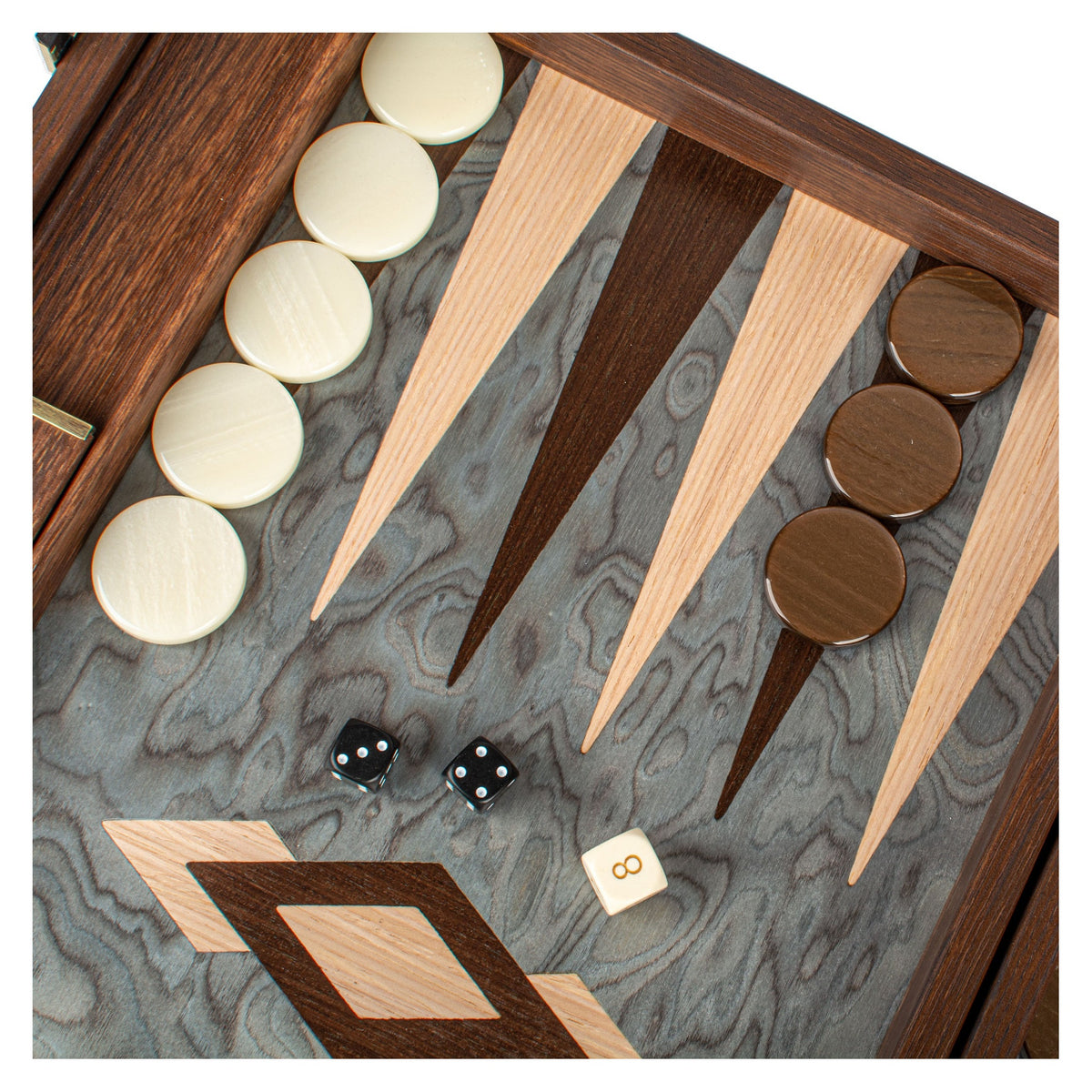 Manopoulos Pearly Grey Vavona Backgammon (12)
