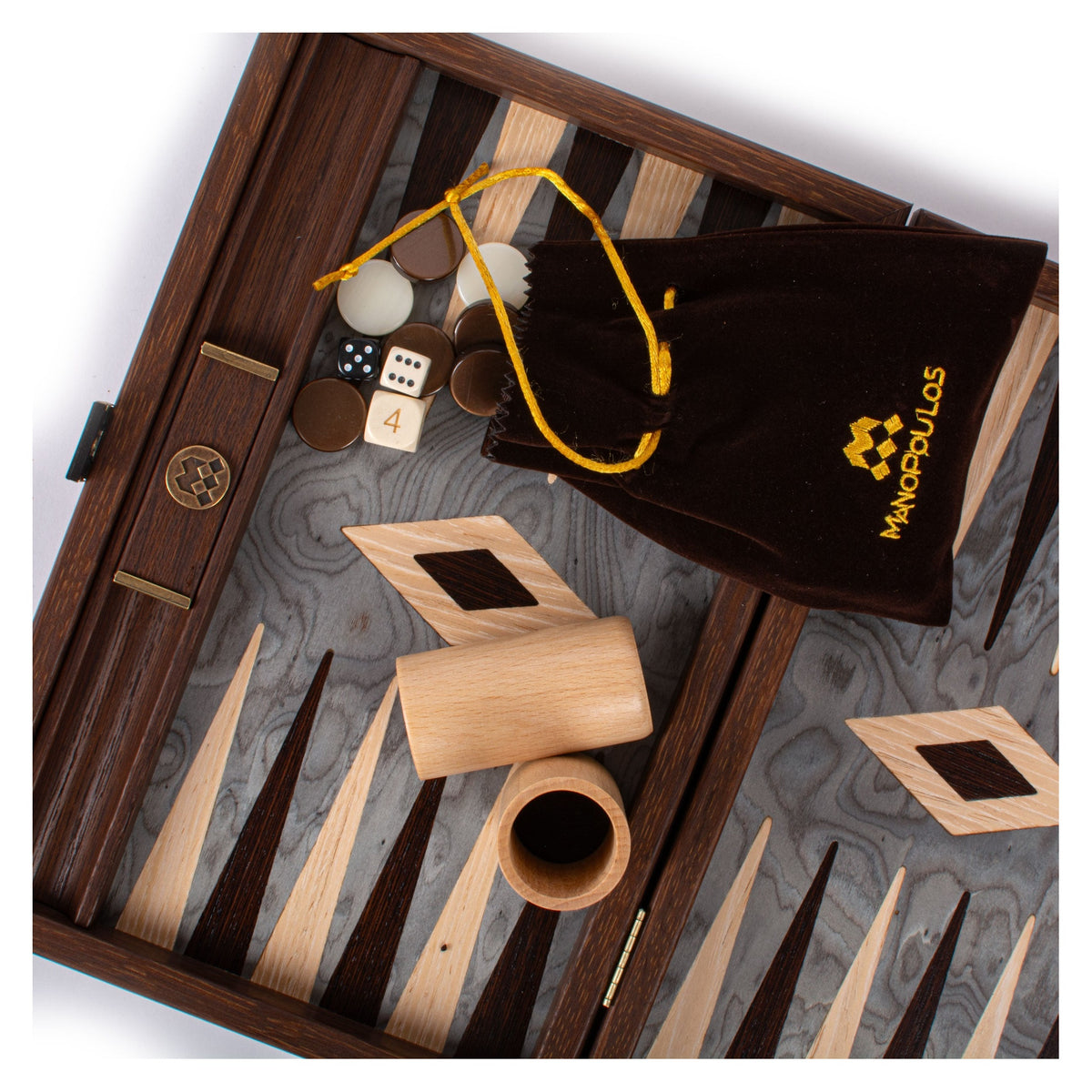 Manopoulos Pearly Grey Vavona Backgammon (15)