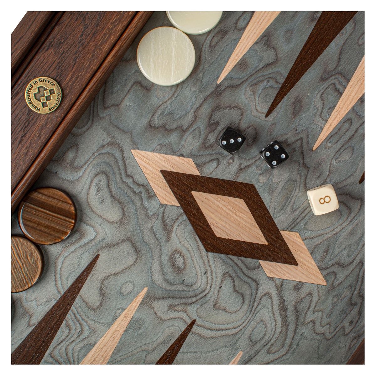 Manopoulos Pearly Grey Vavona Backgammon (7)