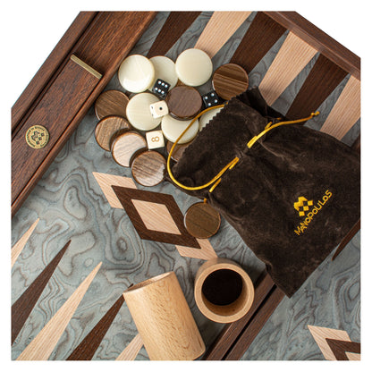 Manopoulos Pearly Grey Vavona Backgammon (8)