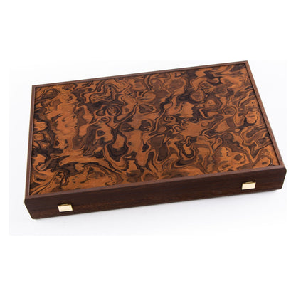 Manopoulos California Walnut Burl Backgammon (2)