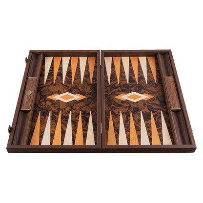 Manopoulos California Walnut Burl Backgammon (3)