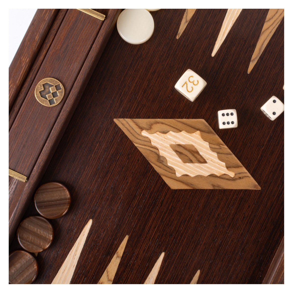 Manopoulos Wenge with Walnut Burl Backgammon (14)