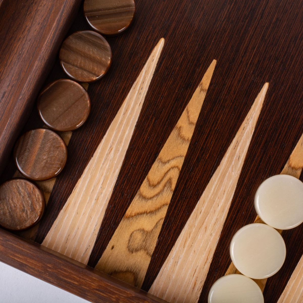Manopoulos Wenge with Walnut Burl Backgammon (15)