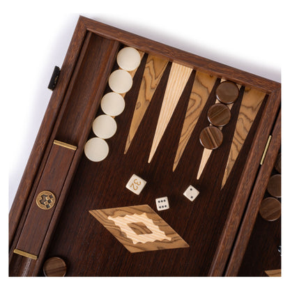Manopoulos Wenge with Walnut Burl Backgammon (16)
