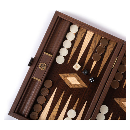 Manopoulos Wenge with Walnut Burl Backgammon (25)