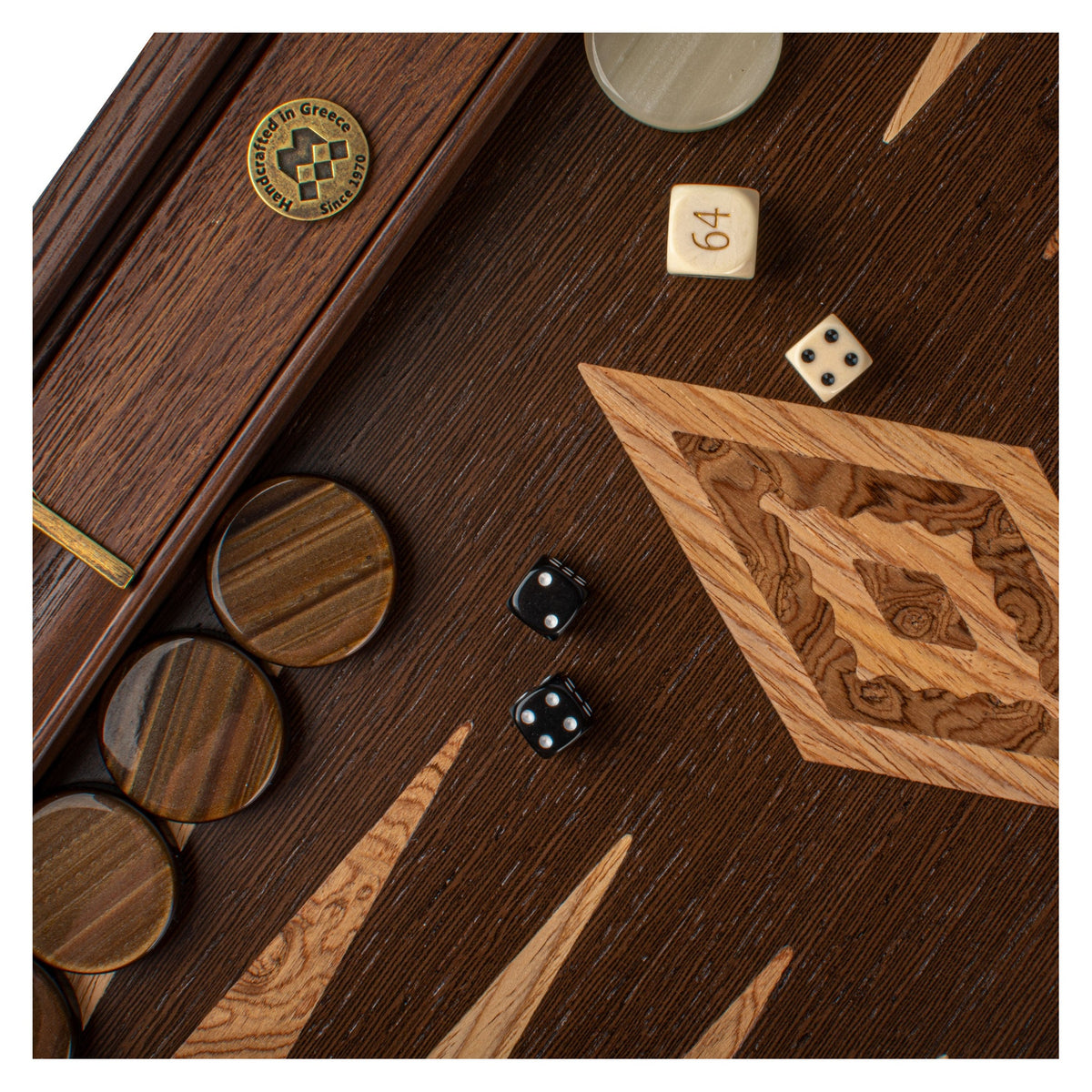 Manopoulos Wenge with Walnut Burl Backgammon (7)