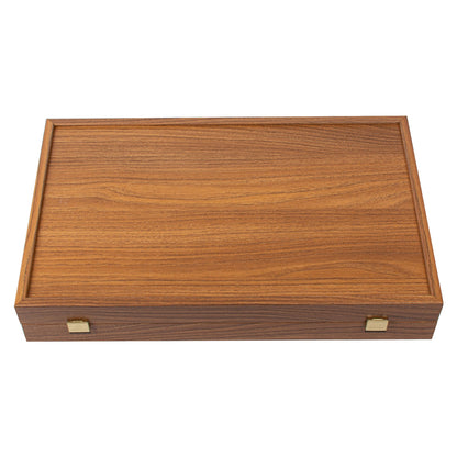 Manopoulos Walnut Backgammon Replica With Side Racks (3)