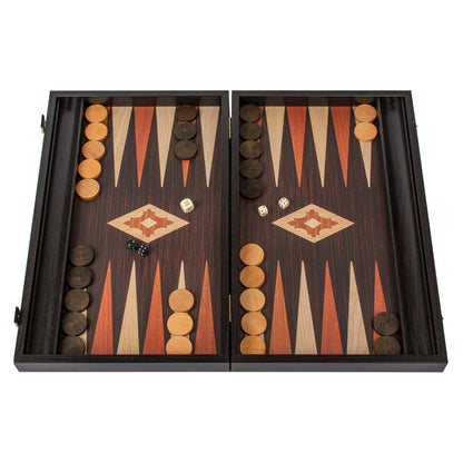 Manopoulos Wenge Backgammon Replica With Side Racks – BXL1VV